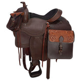 Schneiders Tooled Leather Trail Horn Bag | Durable Hand-Tooled Argentine Leather | Convenient Trail Storage for Essentials | Perfect for Western Saddles