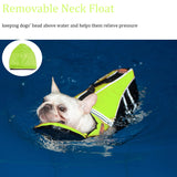 Mklhgty Dog Life Jacket, Reflective Dog Life Vest with Removable Neck Float & High Buoyancy for Swimming and Boating, Ripstop Pet Safety Swimsuit Rescue Handle for Small Medium Large Dogs