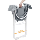 Furesh Little Dipper Dog Bath Tub and Wash Station for Bathing Shower and Grooming, Elevated Foldable and Portable, Indoor and Outdoor, for Small and Medium Size Dogs, Cats and Other Pet (Gray)