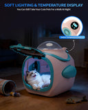COZIWOW Dog Stroller for Dogs and Cats, Foldable 4-Wheel Pet Stroller with Temperature Display | Ventilation Fan | Anti-Irritation Design | Night Light | Cat Strollers for Daily Walks & Outdoor Use