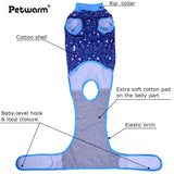 PetWarm Dog Suit for Surgery Recovery, Dog Recovery Suit for Female Spay, Protective Bodysuit with Abdominal Coverage, Anti-Lick Comfortable Onesie for Small to Large Dogs, Galaxy Pattern, Purple, M