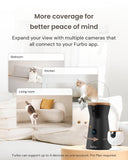 Furbo 360° Cat Camera + Mini [New Subscription Required at Setup] 2-Camera Bundle Nanny Pro Subscription: Cat Safety & Home Security Alerts, Pet Camera with Speaker, Phone App & Night Vision