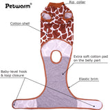 PetWarm Recovery Suit for Dogs, Onesie for Dogs After Surgery, Full Body Dog Onesie After Surgery, Easy-Wear Suit for Licking Prevention and Clean Living, Leopard Pattern, Brown, L