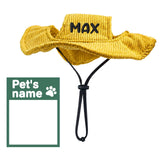 Custom Pet Bucket with Ear Holes Small Medium Large Dog & Cat Summer Hat