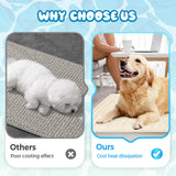 YAWOTA Dog Cooling Mat, 2026 Upgraded Pet Cooling Pad for Dogs Cats, No Water Needed, Ideal for Indoor Outdoor Use, Solid Gel Based Self, Portable Dog Cool Bed for Summer (Gray, Medium)