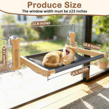 SZEE Cat Window Perch, Cooling Window Cat Bed with Reversible Ice Silk Mat, Foldable Pet Perch Hammock with Sturdy Wooden Frame & Large Suction Cup, with Soft Flannel Plush Backing for All-Season Use