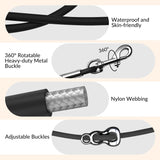 Léwind 8.2ft Hands Free Dog Leash,Versatile Waist & Crossbody Lead for Medium Dogs,Waterproof & Adjustable for Running Jogging Walking, 360° Swivel Metal Buckle (Black)