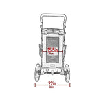 Pet Gear NO-Zip Pet Stroller with Dual Entry, Push Button Zipperless Entry for Single or Multiple Dogs/Cats, Pet Can Easily Walk in/Out, Gel-Filled Tires, Cotton Candy, Excursion