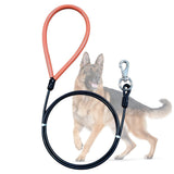 Heavy Duty Dog Leash, Chew Proof Metal Leash for Large Dogs (Up to 250lbs), WireRope Dog Leashes with Soft Silicone Grip (Black, 10 FT)