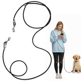 Léwind 8.2ft Hands Free Dog Leash,Versatile Waist & Crossbody Lead for Medium Dogs,Waterproof & Adjustable for Running Jogging Walking, 360° Swivel Metal Buckle (Black)