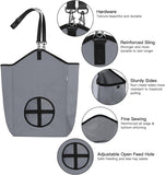 MIYABALA 3 Packs Goat Hay Feeder,Hay Bags for Goats,Horses,Sheep,Premium 600D Oxford Cloth,with Metal Fastener and Adjustable Open Feed Hole for Slow Feeding