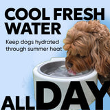 Cool Bowl 1.2L Cooling Dog Water Bowl – Plug-in Refrigerated Pet Bowl for Large, Medium, Small Dogs – Non-Slip Base, Dishwasher Safe, Keeps Water Cold for Summer Hydration