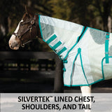 Schneiders Ripstop Nylon Mesh II Horse Fly Sheets | Optimal Airflow & UV Protection | Attached Neck Euro Bellyband | Color Teal | Size 70