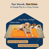 Vagascape Dog Pad (48"x28") - Waterproof Heated Mat & Pet Bed for Indoor and Outdoor Use, Chew Resistant Cord, Machine Washable Cover with Wheat Pattern Quilting, for Cats and Pets