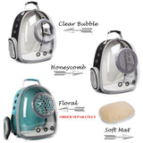Bubble Cat Carrier Backpack, Transparent Pet Carrier Backpack for Small Puppy and Bunny, Space Capsule Bubble Cat Backpack Carrier, Airline Approved Waterproof Green Pet Backpack for Small Dog