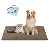 Vagascape Dog Bed, Waterproof Pet Bed with Washable Removable Cover, Comfort Cat Dog Pad for All Seasons, Heating Khaki Rectangle Cat Bed Mat with Nonskid Bottom(56"x40")