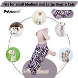 PetWarm Dog Recovery Suit, Dog Surgical Recovery Suit Female and Male, Onesie for Dogs, Spay Neuter Bodysuit for Abdominal Affected Areas Sensitive Skin Areas, Leopard Pattern, Gray, XS