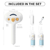 Pet Steam Brush for Dog & Cat – 3-in-1 Spray Hair Removal Comb for Shedding & Grooming, Softens Fur & Reduces Static – Water Brush for Long & Short Coats, Bath-Hating Pets, Includes Waterless Shampoo