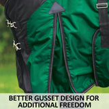 STORM SHIELD Extreme Horse Turnout Sheet - Playful | Size 76 - Purple | 1200 Denier | Contour Collar | Bellyband Closure | Waterproof, Windproof & Breathable | Easy to Use Front Snaps