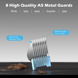 FuzzyFix Professional Animal Stainless Steel Attachment Guide Comb Set for PC611 Nova Detachable 3mm to 25mm Blade Dog Clippers, Compatible with most Pets, Dogs, Cats, Horses Clippers