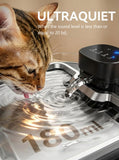 Pokpet 5L Cat Dog Water Fountain,Stainless Wireless Fountain