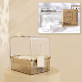 YOOSO WING Automatic Bird Baths for Cage – Indoor Parakeet Bath with Pump, Bird Shower with 2 Modes Running Water, Bird Cage Accessory for Pet Birds Conure Budgies Cockatiels Lovebird (Light Brown)