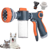 Hecurba 8-in-1 Dog Shower Attachment with Soap Dispenser for Pets Washing