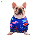 PetWarm Dog Pajamas, Dog Dinosaur Pajamas, Blue Pink Dinosaur Print, S