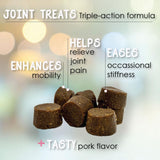 Joint Treats Soft Chews for Dogs (60 Count) – Advanced Hip & Joint Support with Glucosamine, MSM & Creatine – Helps Mobility, Flexibility & Comfort, Beef Flavor – Made in USA