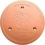 Mellbree Bird Bath Copper Disk, 0.6mm Reinforced 99.99% Pure Copper Cleaning Disk for Physical Safe Clean Water All-Season, Universal Fit for Outdoor Birdbaths, Bowl, Bird Bath Solar