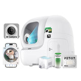 PETKIT 2025 Purobot Max Pro AI-Camera Self Cleaning Cat Litter Box, 210° Wide Angle Lens Night Vision Cat Facial Recognition Automatic Litter Box with 5G WiFi App Control Odor-Free