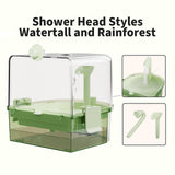 YOOSO WING Water Circulation Bird Bath, Hanging Cage Shower Box(Green)