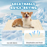 YAWOTA Dog Cooling Mat, 2026 Upgraded Pet Cooling Pad for Dogs Cats, No Water Needed, Ideal for Indoor Outdoor Use, Solid Gel Based Self, Portable Dog Cool Bed for Summer (Gray, Medium)