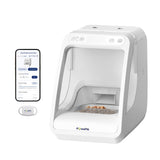 PawsPik Automatic Microchip RFID Cat Feeder, 16-Cup, White