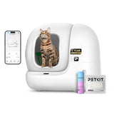 PETKIT PuraMax 2 Automatic Self-Cleaning Cat Litter Box, App Control Litter Box with Safety Sensors, Odor Free & Anti-Leakage Basic Bundle Includes Trash Bags,2.4G WiFi & Low Entrance