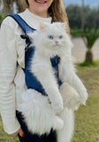 Pet Backpack Carrier for Cats and Small Dogs, Front-Facing Legs Out Pet Carrier, Adjustable Hands-Free Travel Backpack Carrier for Walking, Hiking, and Outdoor Use (Medium)