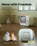 Furbulous True Odor-Free Self Cleaning and Packing Litter Box, Automatic Cat Litter Box with Self-Pack and Refill System, APP Control, Extra Large Space for 3.3-22 lbs Cats, Upgraded Version