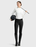 FitsT4 Sports Women's Full Seat Riding Tights Active Silicon Grip Horse Riding Tights Equestrian Breeches Black Size M
