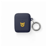 Cat Face AirPods Case — Cute Yellow Cat Keyring Cover for AirPods & AirPods Pro