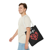 Dog Love Tote Bag - Cute Pet Paw Print Design