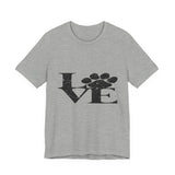 Love Paw T-Shirt — Distressed Paw Print Pet Lover Tee