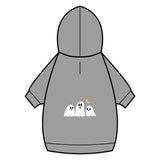 Halloween Ghost Pet Hoodie with Collar Hole — Cute Ghost Trio & Moon