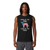 Patriotic Dog Tank Top — "Home of the Dog, Land of the Free"