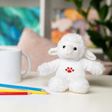 Plush Bear with Paw-Print Tee — Cute Gift for Kids & Pet Lovers