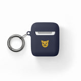 Cat Face AirPods Case — Cute Yellow Cat Keyring Cover for AirPods & AirPods Pro