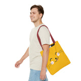 Cute Cat Face Tote Bag - Yellow Pet Lover's Shopping Bag