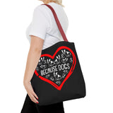 Because Dogs Tote Bag – Cute Dog Lover's Black Tote for Everyday Use