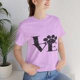 Love Paw T-Shirt — Distressed Paw Print Pet Lover Tee