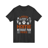 Pet Lovers Paw Print V-Neck Tee