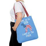 Patriotic Dog Tote Bag - Home of the Dog, Land of the Free